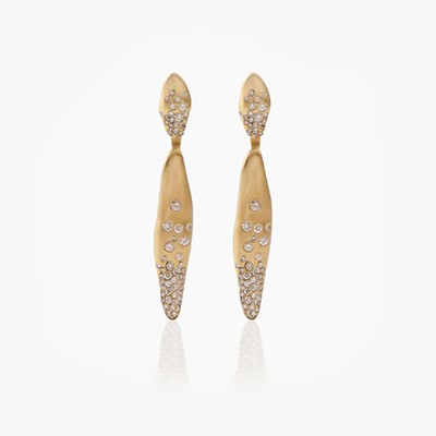 BABY MALAK FLOURISH ICE HALF LONG MARQUISE EARRINGS